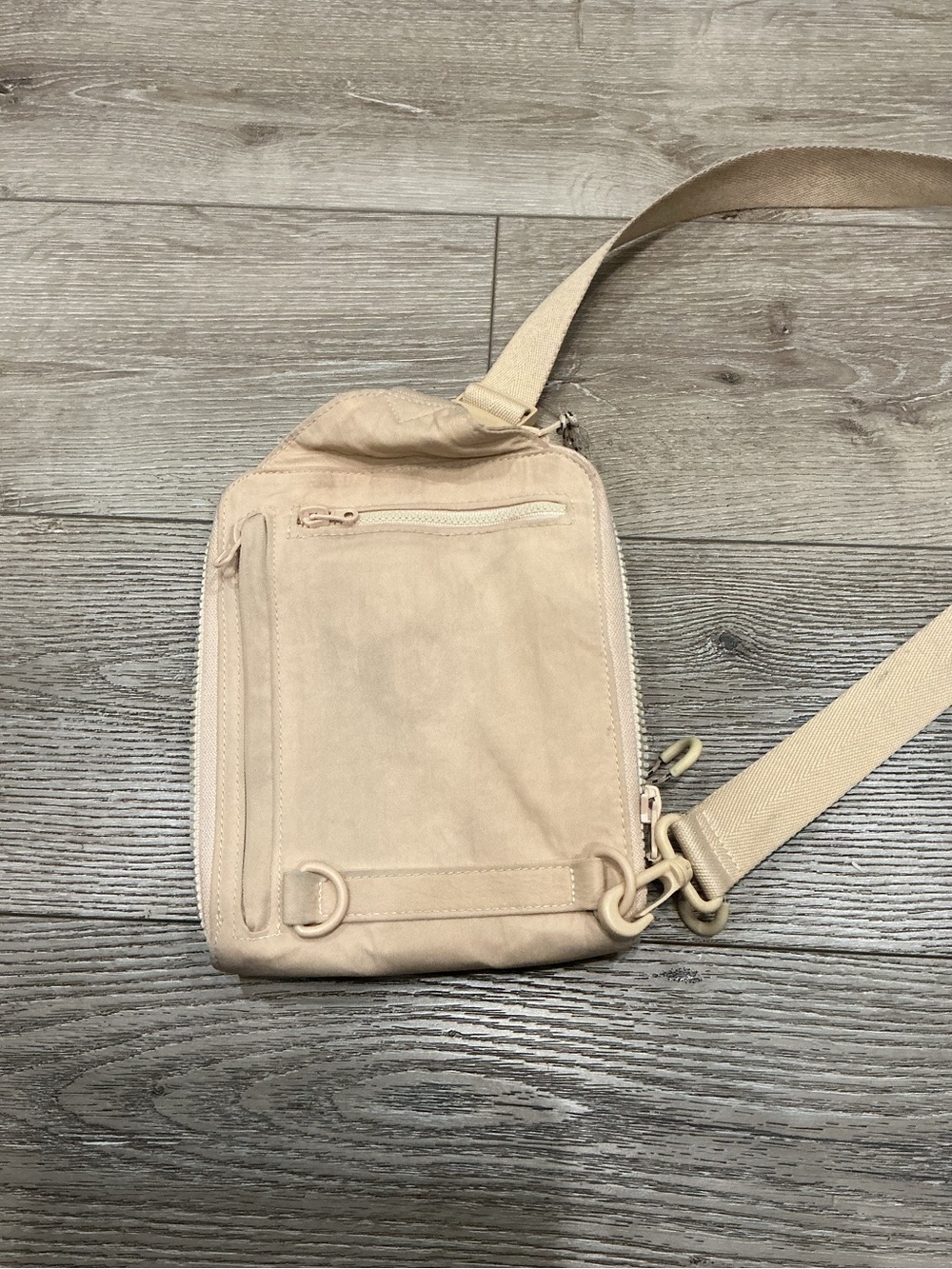 Beis Sport Sling Bag in Peach Nylon - Picture 3 of 7